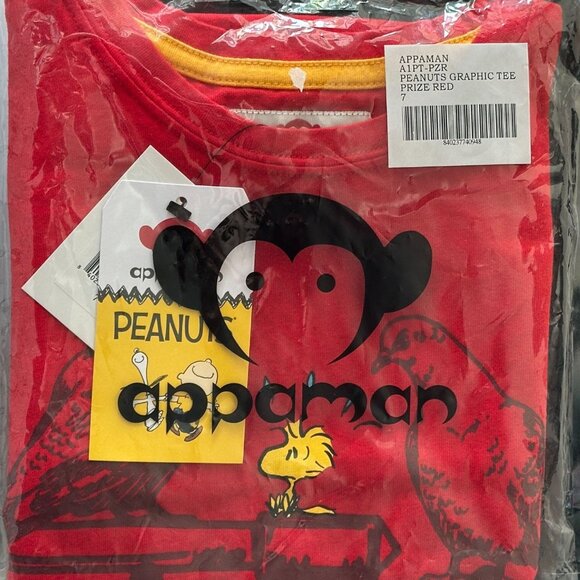 Peanuts By Appaman Kids Long-Sleeve Red T-Shirt With Woodstock & Pigeons Graphic - Picture 4 of 8